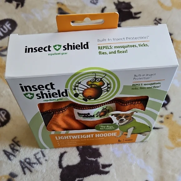 New in box. Insect Shield Dog / Pet Lightweight Hoodie. Size L. Orange. - Picture 4 of 4